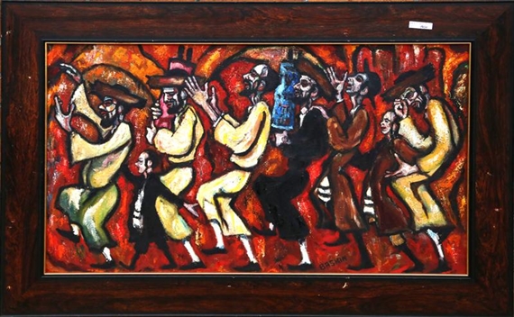 Simcha's Torah in Meah-Shearim' by Sol Baskin