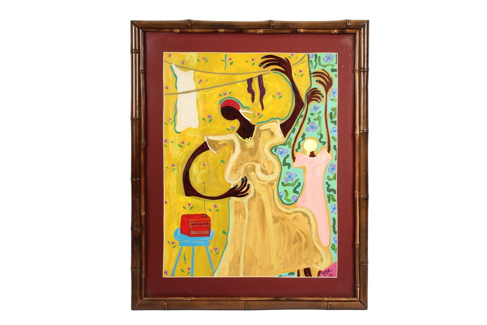 Artwork by Patricia Erickson, Diulando ala Radio Rojo, Made of acrylic on paper