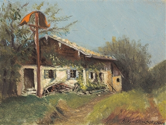 Farmouse on the Attersee - Auguste Kendler-Schaeffer