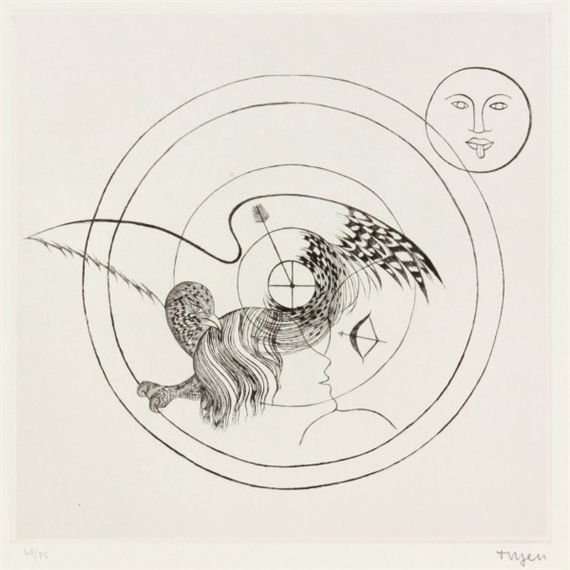 Shooting range by Toyen, 1973