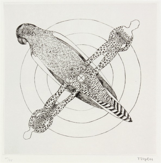 Shooting range by Toyen, 1973