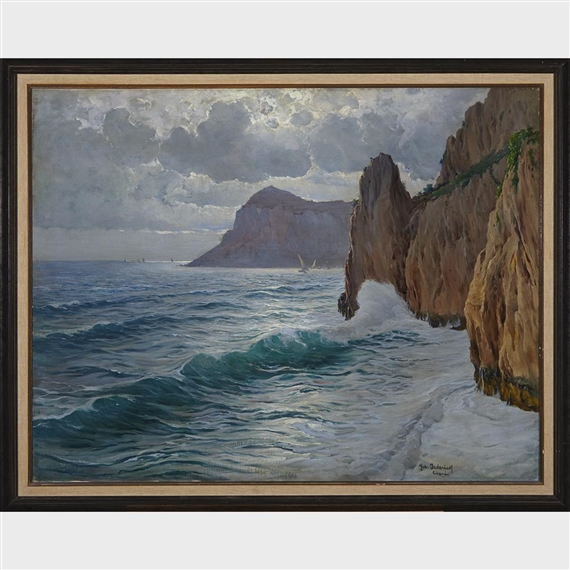 BOATS BY THE COAST, CAPRI by Michele Federico