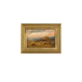 Harvest scene with figures - Alfred Powell