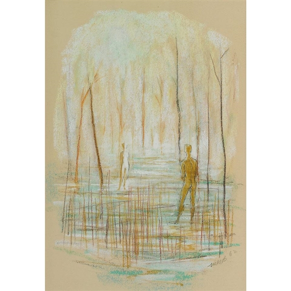 Miller Gore Brittain Figures in a Mist (1962) MutualArt