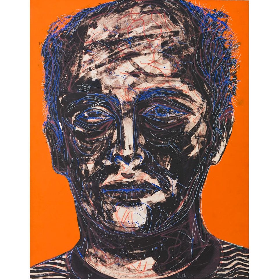 Artwork by Charles Pachter, It’s Only a Paper Man, Made of Colour lithograph and silkscreen