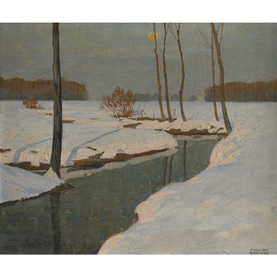 Joachim George Gauthier | RIVER BEND AT SUNSET | MutualArt