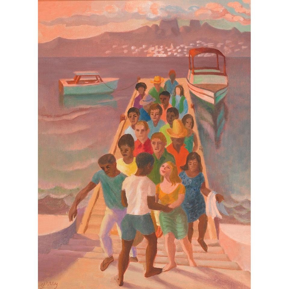 Artwork by Philip Henry Surrey, PORT DE FRANCE, MARTINIQUE, 1964, Made of oil on canvas
