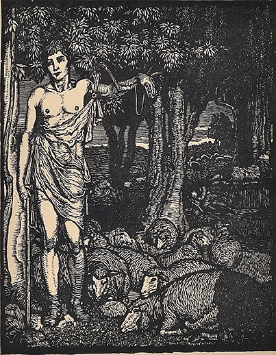 The Shepherd by Mervyn Napier Waller, 1923