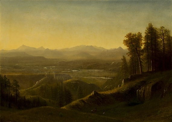Wind River Country Wyoming by Albert Bierstadt, circa 1860