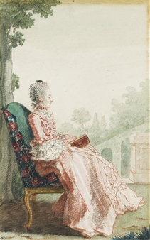 LA MARQUISE DE PONS by Louis Carrogis, 1769