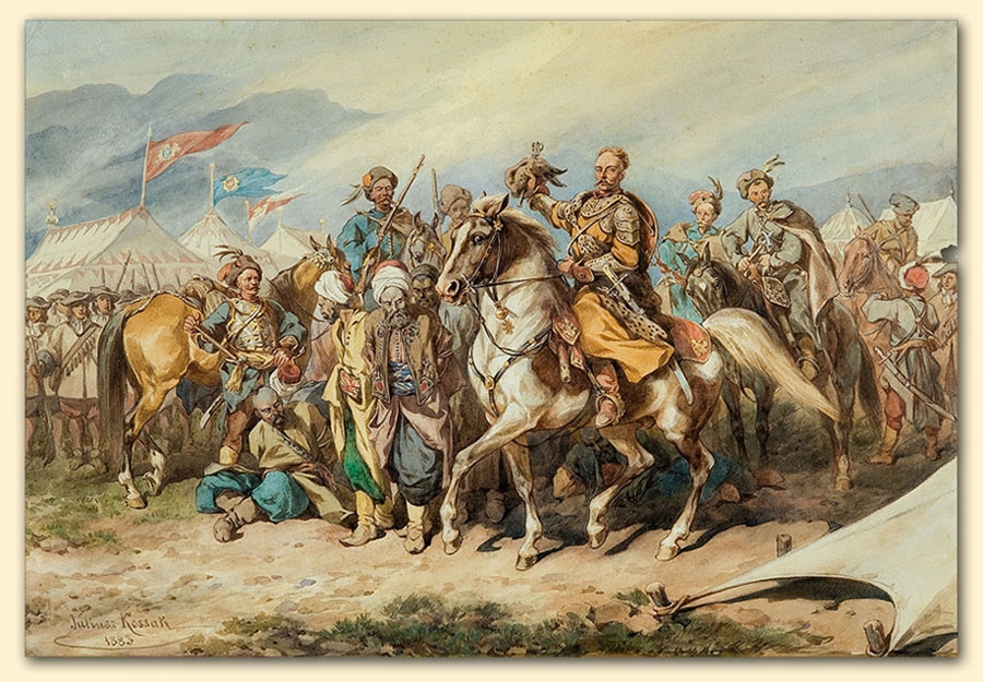 Coming back with Captives by Julius Kossak, 1883