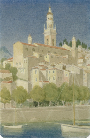 Menton by Joseph Edward Southall, 1931