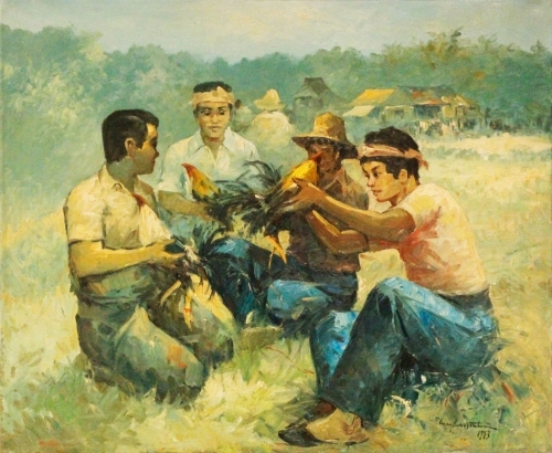 Artwork by César Baldaccini, Sabongero, Made of oil on canvas