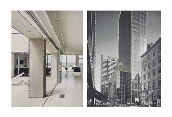 Two works: Dekorierte Architektur #7 (Decorated Architecture #7); Dekorierte Architektur #8 (Decorated Architecture #8) - Nicole Wermers