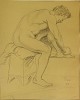 Male Nude by Lajos Vajda, 1925