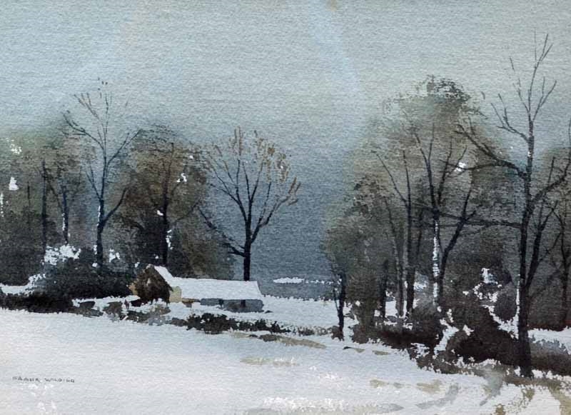 Artwork by Frank Wildenhahn, Chiswick on the Thames; Field in Surrey, Made of Watercolour