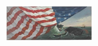 A New England Whaling Scene - American School, 19th Century