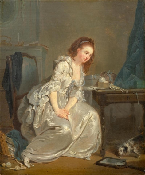 The broken mirror by Jean-Baptiste Greuze