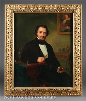 2 works; Portrait of an Engineer and Portrait of his Wife - Edmund Wodick