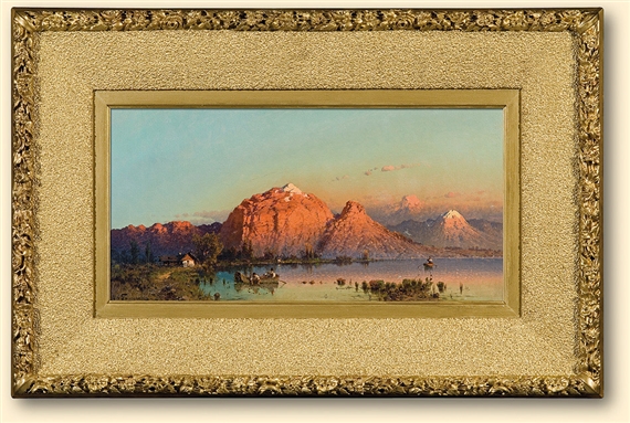 SUNSET AT LAGO DI ARONZO by Aleksander Piotr Swieszewski