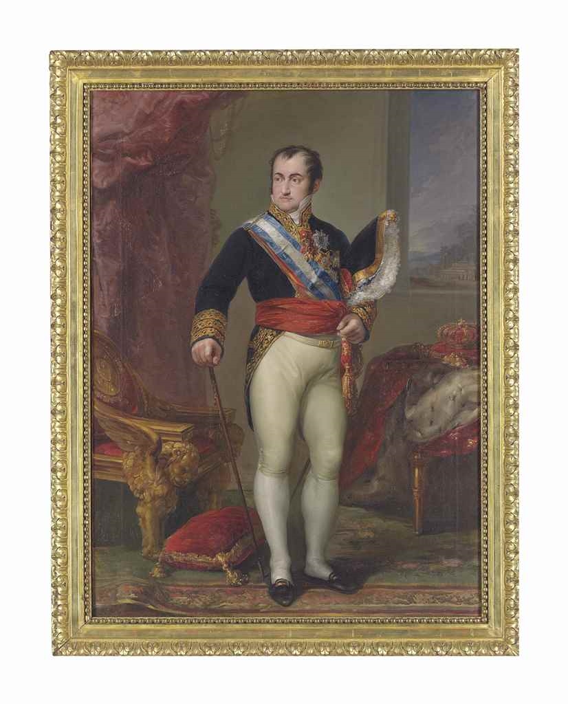 Vicente López y Portaña Portrait of King Ferdinand VII of Spain (17841833), small fulllength