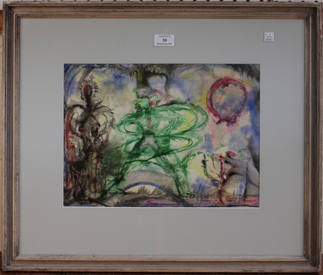 Artwork by Mary Wykeham, Composition, Made of Watercolour and ink