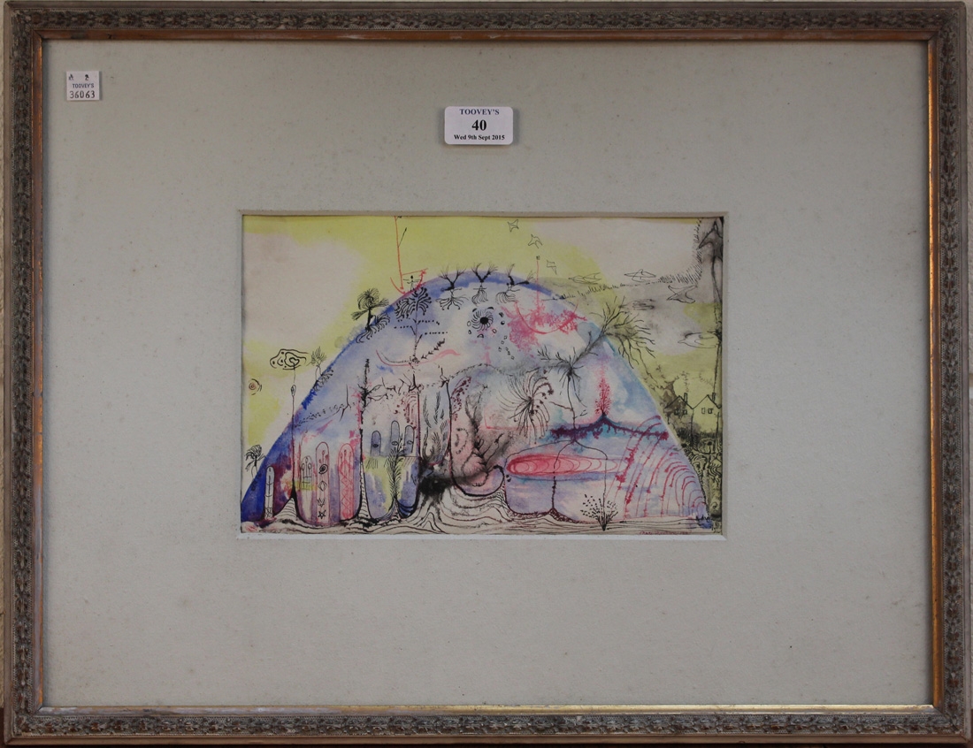 Artwork by Mary Wykeham, Composition, Made of Watercolour and ink