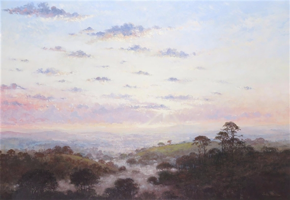 Moorland - summer evening by John Miller