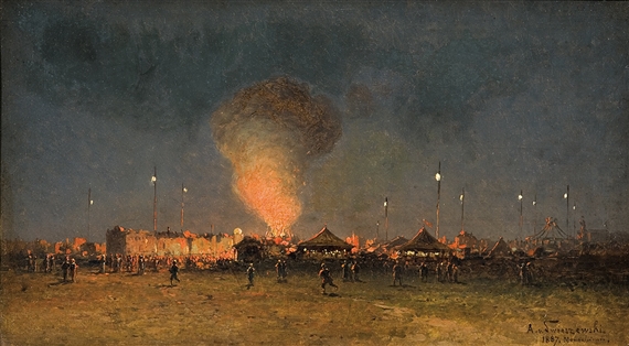 Fireworks at the Oktoberfest by Aleksander Piotr Swieszewski
