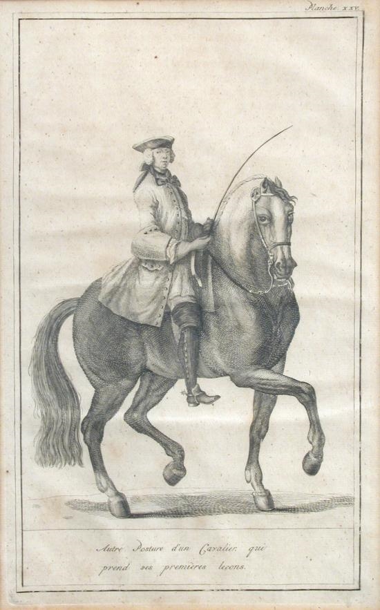 Artwork by Gaspard de Saunier, 2 Works: Courtiers on Fine Horses - Autre Posture D'Un Cavalier qui Prend ses Premieres Lecons; Cavalier qui Passage, Made of Copper plate engravings
