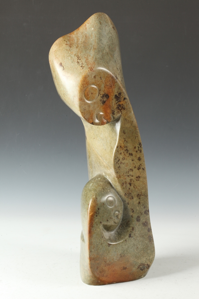 Artwork by Albert Mamvura, Abstract Mother and Child, Made of Stone