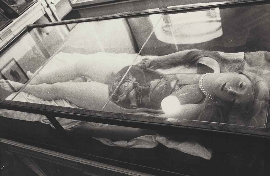 Artwork by Zoe Leonard, Wax Anatomical Model with Pearls, Made of gelatin silver print