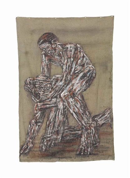 Combat (I) by Leon Golub, 1968
