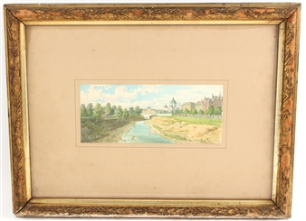 Wien river with a view of Elisabeth-bridge and St. Charles‘ - Franz Gerasch