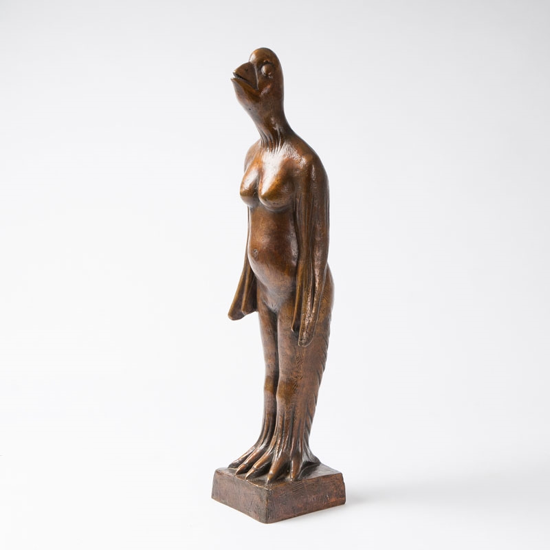 A Bronze Sculpture Songstress II by Günter Grass, 2003