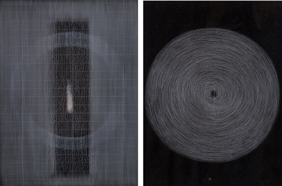 Two works: Deep Thinking; Buddhist Television by Lao Lian Ben, 2002