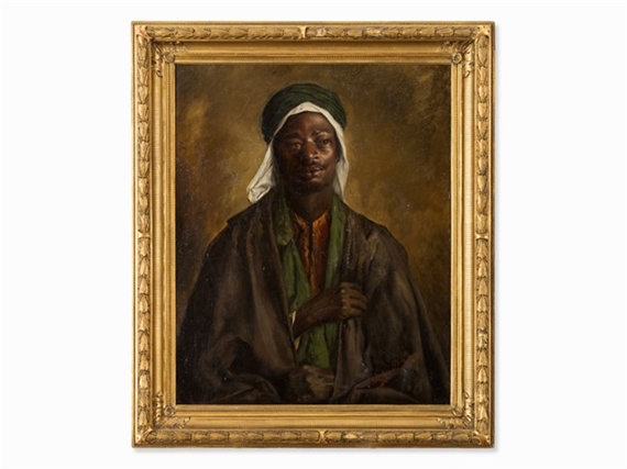 Portrait of a Nubian by Leopold Bara, circa 1890