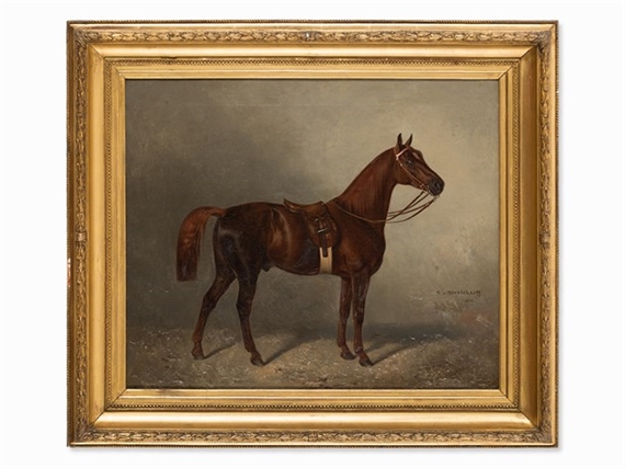 Noble Racehorse by Nikolai Svertschkoff Sverchkov, 1861