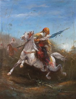 Arabian Man on Horse - J. D. De Francesco