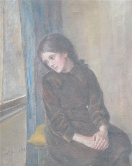 Young Woman Seate by M. Boucher