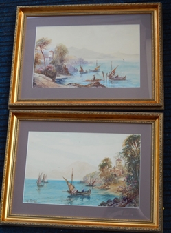 2 Works: Italian Coastal Scenes - Luigi Barozzi