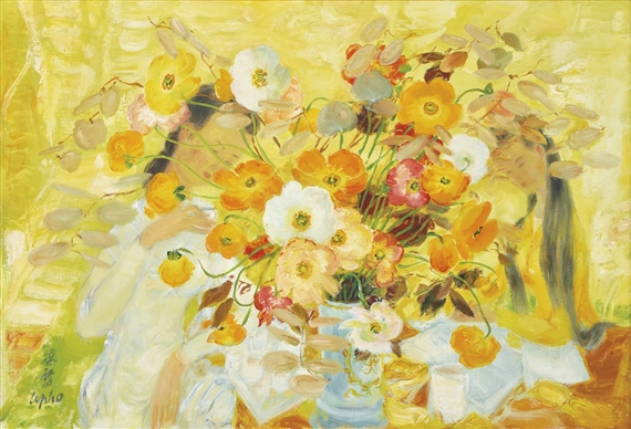 LADIES WITH FLOWERS by Lê Ph?