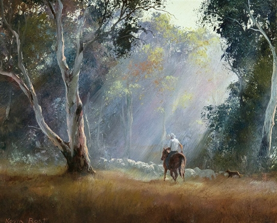 Mustering the Back Paddock, Orange, NSW by Kevin John Best