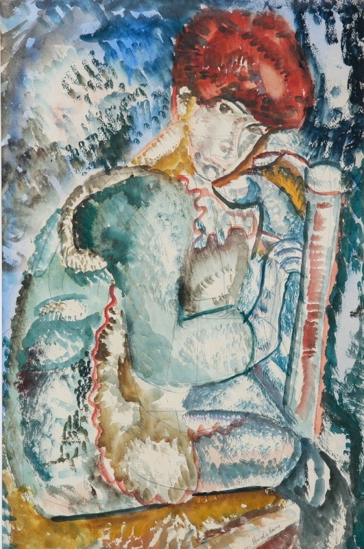 Artwork by Frances Hodgkins, Study of a Child, Made of Watercolour