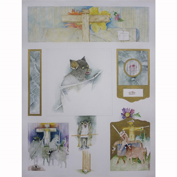 Study for Picador with Christ by Morris Broderson, 1971