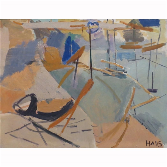 Boat Form and Harbor 2 by Earl George Alexander Eugene Douglas Haig, 1959