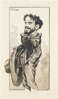 Retrato do Jornalista de Eduardo Fernandes (Esculápio) (1870-1945) - Sousa José da Silva e João