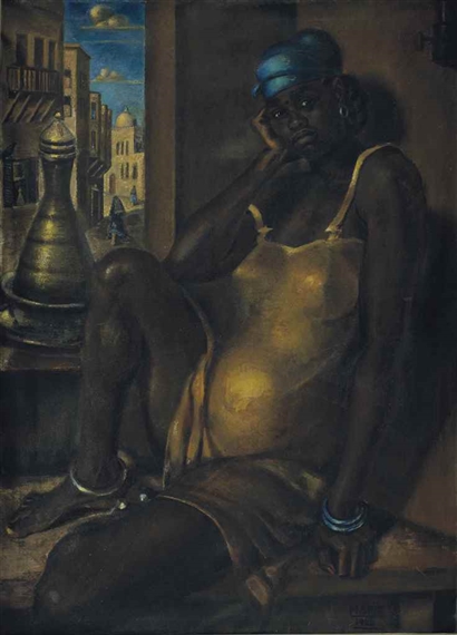 La Négresse aux Bracelets by Mahmoud Said, 1926