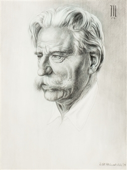 Portrait of Albert Schweitzer - Willi Münch-Khe