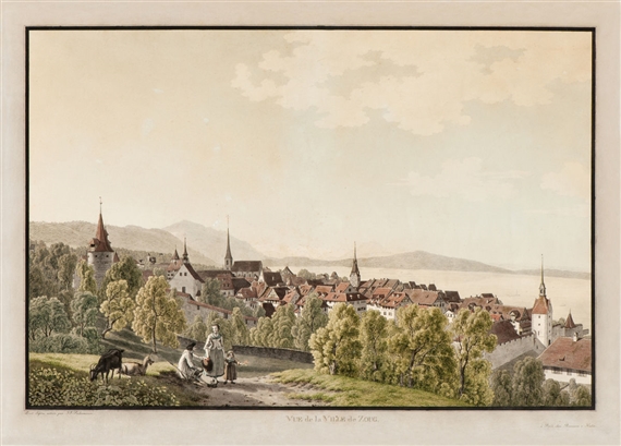Vue de la Ville de Zoug by Johann Jakob Biedermann